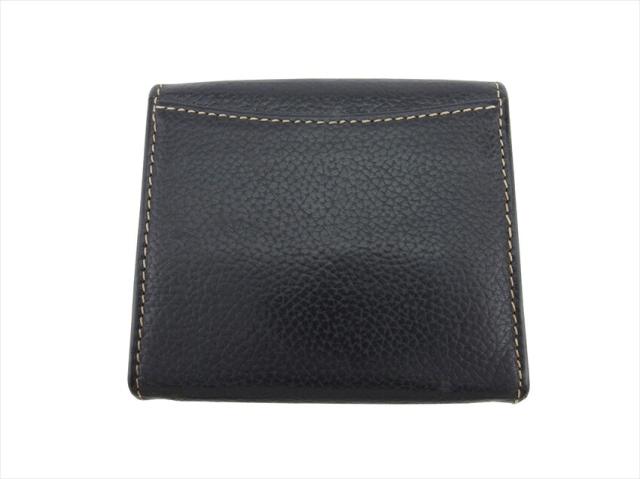 ダンヒル Dunhill コインケースロゴプレート ブラック ゴールド レディース 中古_1