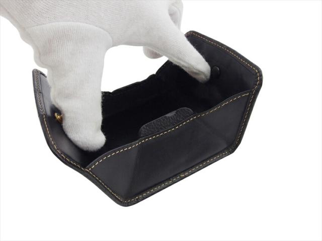 ダンヒル Dunhill コインケースロゴプレート ブラック ゴールド レディース 中古_5