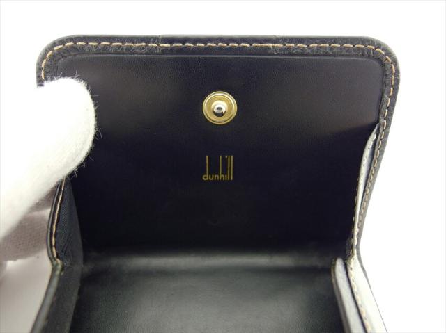 ダンヒル Dunhill コインケースロゴプレート ブラック ゴールド レディース 中古_8