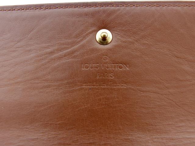 【30％OFF★週末タイムセール】ルイ・ヴィトン LOUIS VUITTON 長財布ヴェルニ ポルトトレゾールインターナショナル ブラウン ゴールド レディース 中古_10