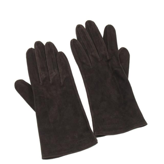 ジバンシー　手袋　ブラウン ジバンシィ GIVENCHY 手袋 ロゴ ブラウン レディース 中古