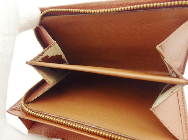 ルイ・ヴィトン LOUIS VUITTON 長財布モノグラム ポルトモネビエトレゾール ブラウン ベージュ ゴールド レディース 中古_9