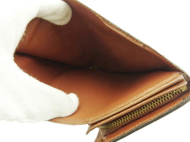 ルイ・ヴィトン LOUIS VUITTON 長財布モノグラム ポルトモネビエトレゾール ブラウン ベージュ ゴールド レディース 中古_10