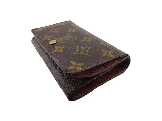 ルイ・ヴィトン LOUIS VUITTON 長財布モノグラム ポルトモネビエトレゾール ブラウン ベージュ ゴールド レディース 中古_2