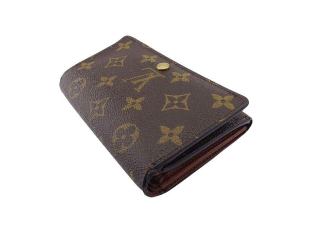 ルイ・ヴィトン LOUIS VUITTON 長財布モノグラム ポルトモネビエトレゾール ブラウン ベージュ ゴールド レディース 中古_3