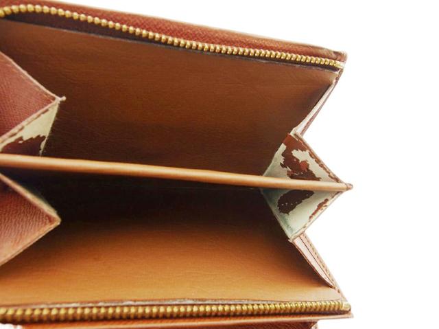 ルイ・ヴィトン LOUIS VUITTON 長財布モノグラム ポルトモネビエトレゾール ブラウン ベージュ ゴールド レディース 中古_6