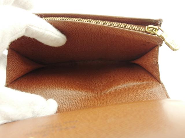 ルイ・ヴィトン LOUIS VUITTON 長財布モノグラム ポルトモネビエトレゾール ブラウン ベージュ ゴールド レディース 中古_8