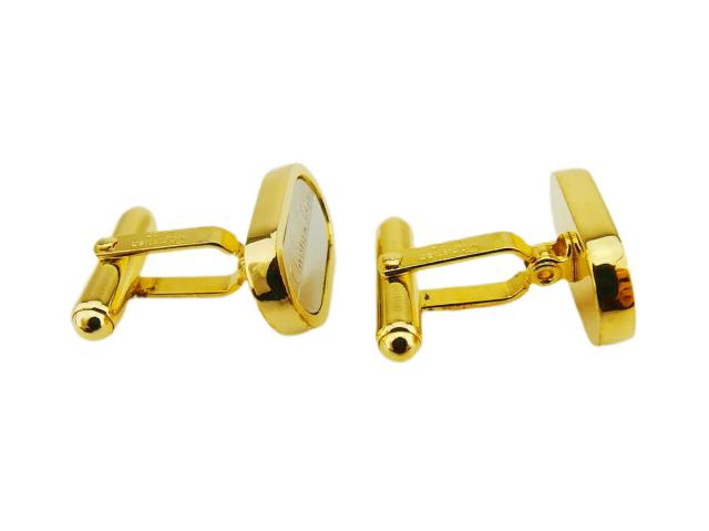【30％OFF★週末タイムセール】ディオール Dior カフス2アイテムセット ロゴ スウィヴル式 クリップ式 ゴールド シルバー レディース 中古_9
