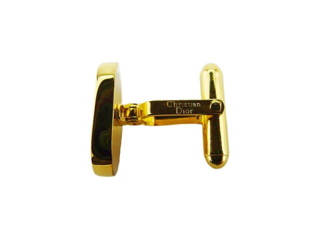【30％OFF★週末タイムセール】ディオール Dior カフス2アイテムセット ロゴ スウィヴル式 クリップ式 ゴールド シルバー レディース 中古_10