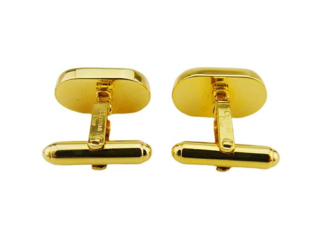 【30％OFF★週末タイムセール】ディオール Dior カフス2アイテムセット ロゴ スウィヴル式 クリップ式 ゴールド シルバー レディース 中古_8