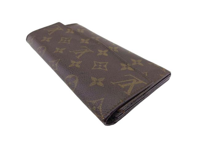 【30％OFF★週末タイムSALE】ルイ・ヴィトン LOUIS VUITTON 長財布モノグラム ポシェットポルトモネクレディ ブラウン ベージュ ゴールド レディース 中古_2