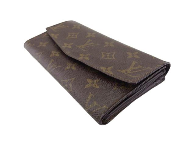 【30％OFF★週末タイムSALE】ルイ・ヴィトン LOUIS VUITTON 長財布モノグラム ポシェットポルトモネクレディ ブラウン ベージュ ゴールド レディース 中古_3