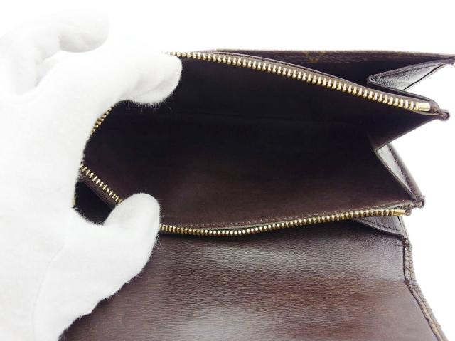 【30％OFF★週末タイムSALE】ルイ・ヴィトン LOUIS VUITTON 長財布モノグラム ポシェットポルトモネクレディ ブラウン ベージュ ゴールド レディース 中古_6