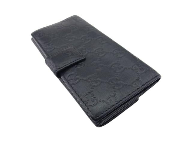 【30％OFF★週末タイムSALE】グッチ GUCCI 長財布グッチシマ ブラック レディース 中古_2