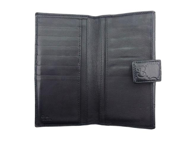 【30％OFF★週末タイムSALE】グッチ GUCCI 長財布グッチシマ ブラック レディース 中古_4