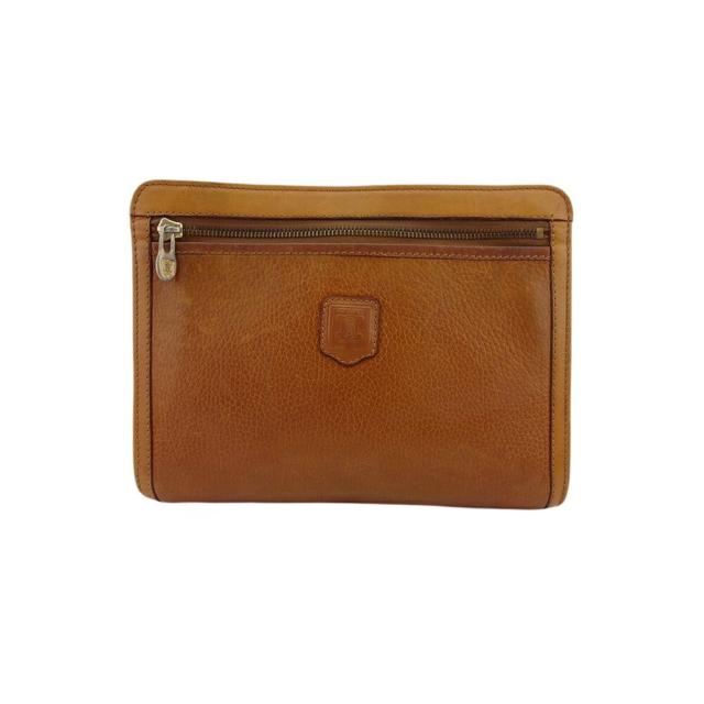 【X'masセール★30%OFF】セリーヌ CELINE クラッチバッグロゴ トリオンフマーク ライトブラウン レディース 中古