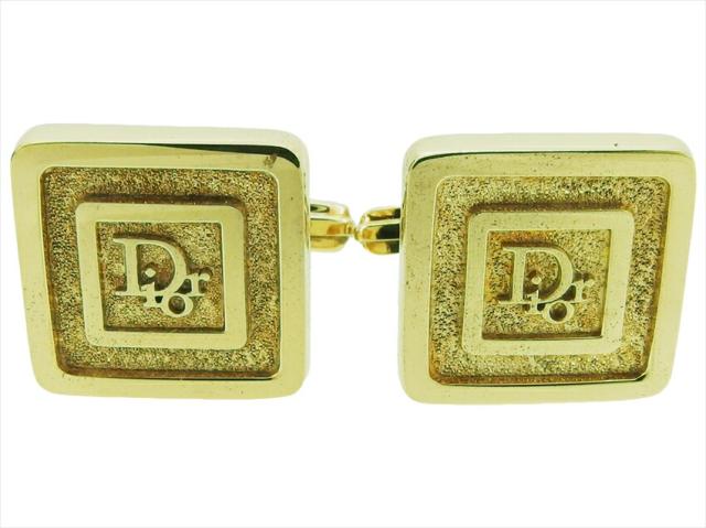 【月末タイムセール】ディオール Dior カフスロゴ スウィヴル式 ゴールド レディース 中古_1