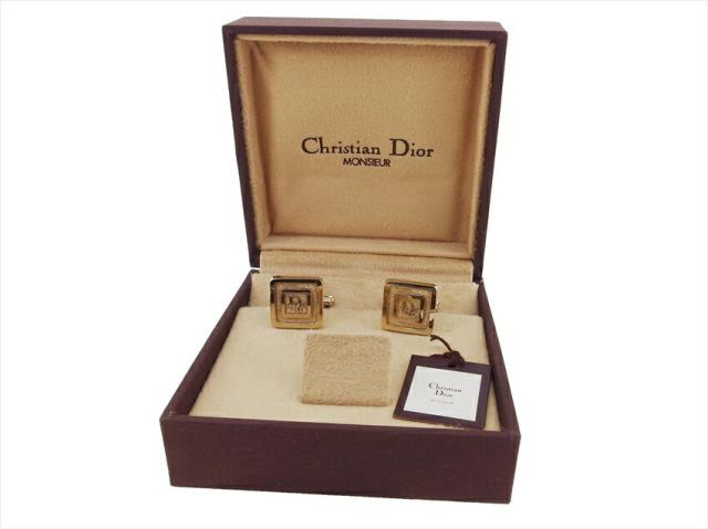 【月末タイムセール】ディオール Dior カフスロゴ スウィヴル式 ゴールド レディース 中古_8