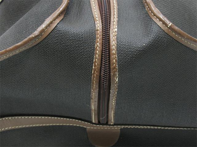 【30％OFF★週末タイムSALE】ダンヒル Dunhill ボストンバッグヘリンボーン グレー 灰色 ブラウン ゴールド レディース 中古_5