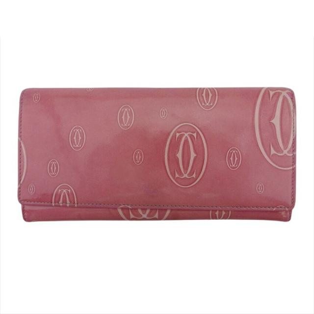 【BIGお買い物ラリー★30%OFFセール中】カルティエ CARTIER 長財布ハッピーバースデー ピンク レディース 中古
