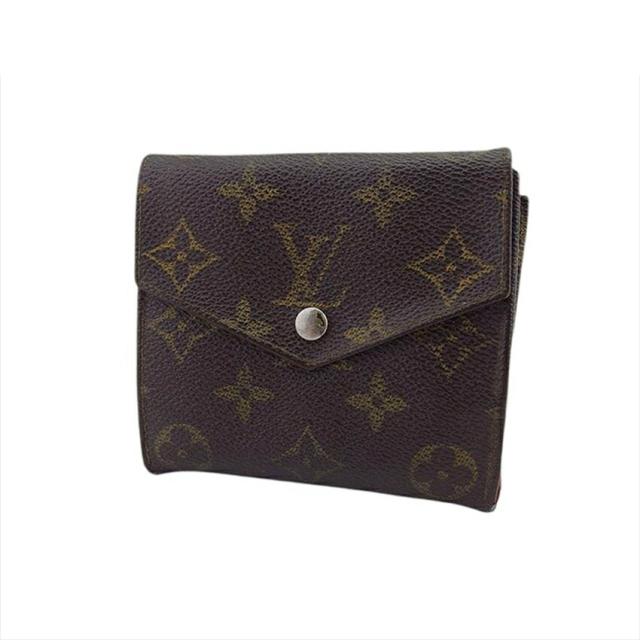 【BIGお買い物ラリー★30%OFFセール中】ルイ・ヴィトン LOUIS VUITTON 二つ折り財布モノグラム 旧ボルトモネビエ ブラウン レディース 中古