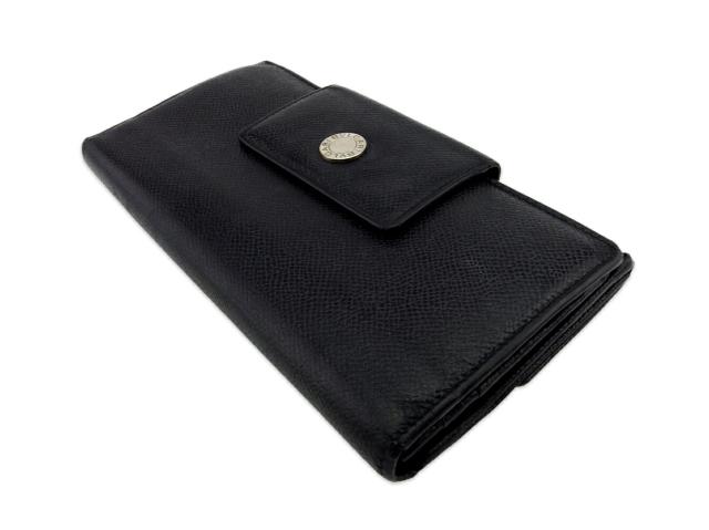 ブルガリ BVLGARI 長財布クラシコ ブラック シルバー レディース 中古