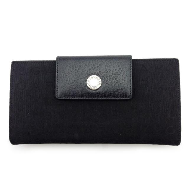 【BIGお買い物ラリー★30%OFFセール中】ブルガリ BVLGARI 長財布ロゴマニア ブラック シルバー レディース 中古