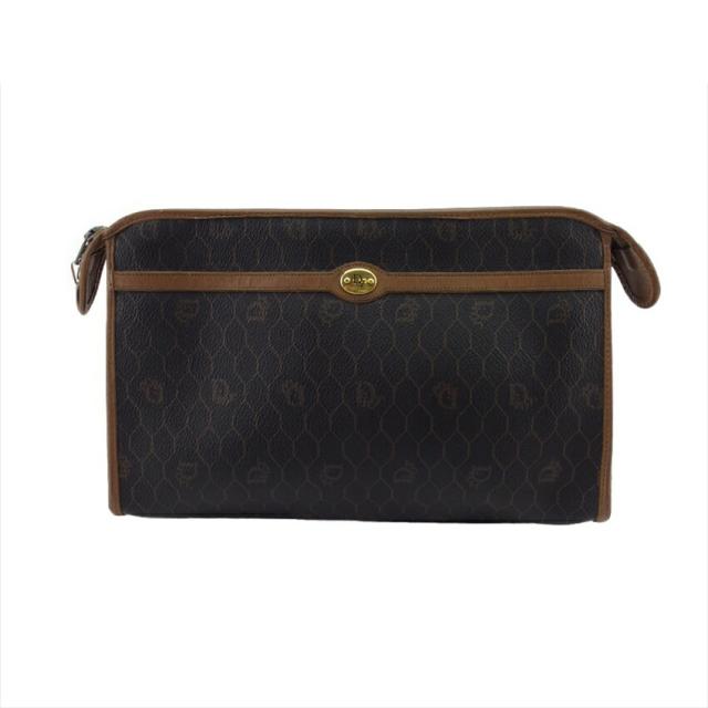 【X'masセール★30%OFF】ディオール Dior クラッチバッグハニカム オールドディオール ブラック ブラウン ゴールド レディース 中古