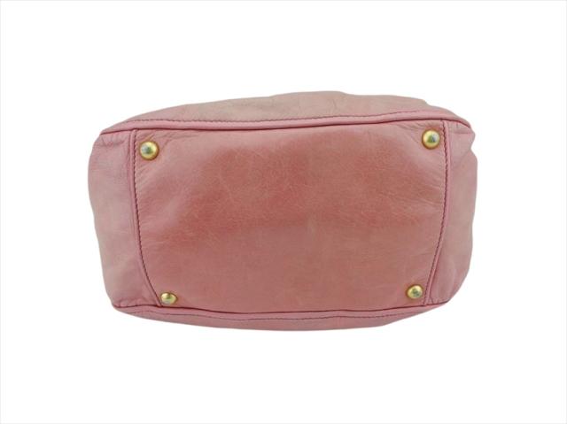 【30％OFF★週末タイムSALE】ミュウミュウ MIUMIU ショルダーバッグリボン ピンク ゴールド レディース 中古_4