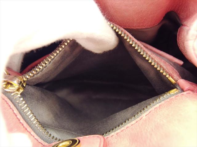 【30％OFF★週末タイムSALE】ミュウミュウ MIUMIU ショルダーバッグリボン ピンク ゴールド レディース 中古_7