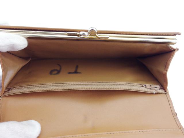 【30％OFF★週末タイムSALE】セリーヌ CELINE 長財布マカダム ブラウン ベージュ ゴールド レディース 中古_5
