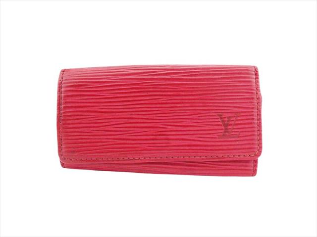 ルイ・ヴィトン LOUIS VUITTON キーケース エピ レッド ×ゴールド レディース 中古