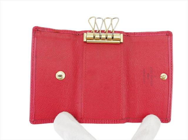 ルイ・ヴィトン LOUIS VUITTON キーケース エピ レッド ×ゴールド レディース 中古