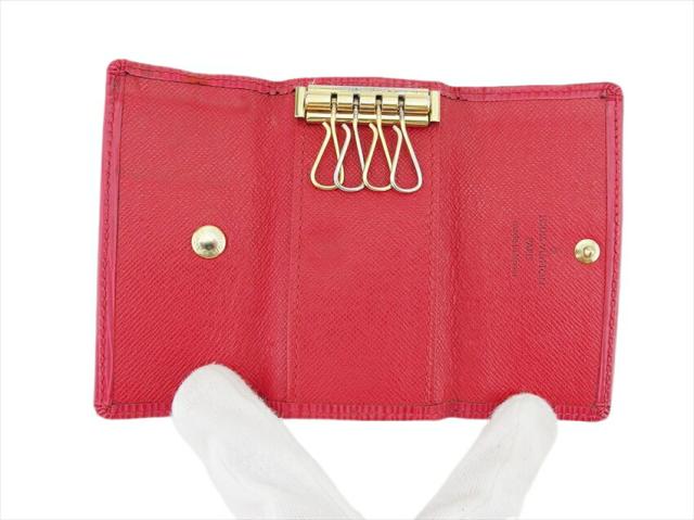 ルイ・ヴィトン LOUIS VUITTON キーケース エピ レッド ×ゴールド レディース 中古
