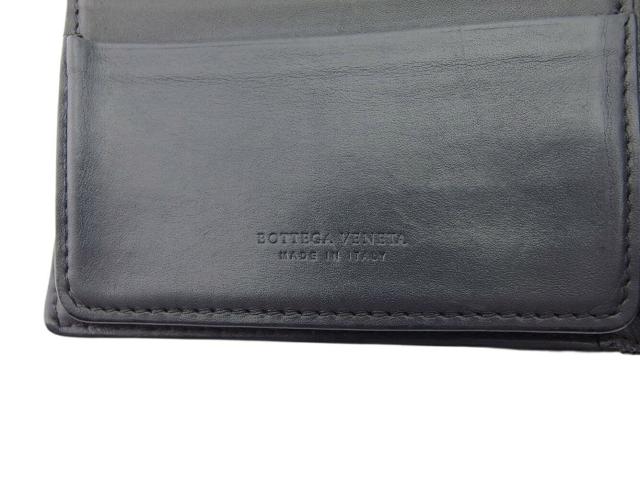 ボッテガヴェネタ BOTTEGAVENETA 二つ折り財布イントレチャート グレー 灰色 レディース 中古_10