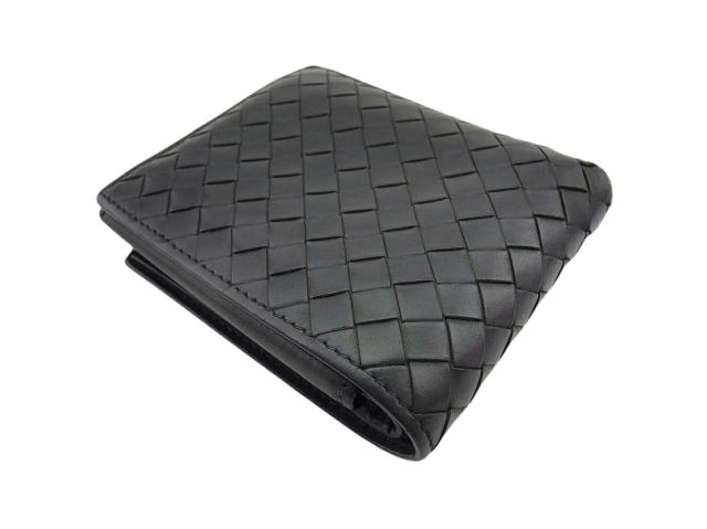 ボッテガヴェネタ BOTTEGAVENETA 二つ折り財布イントレチャート グレー 灰色 レディース 中古_2