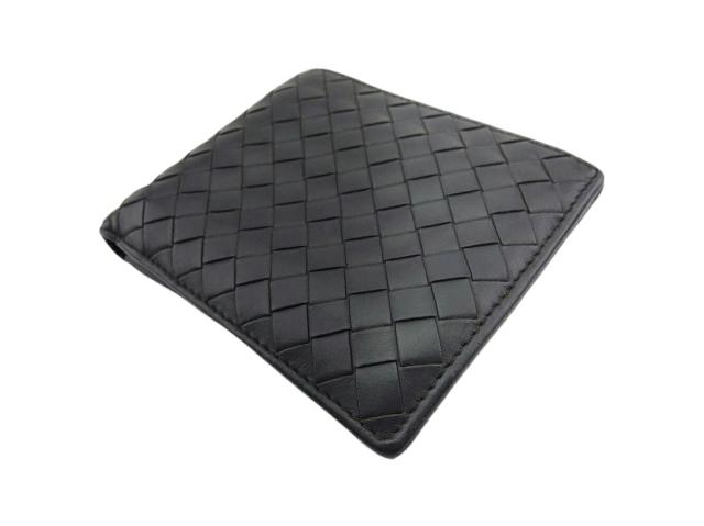 ボッテガヴェネタ BOTTEGAVENETA 二つ折り財布イントレチャート グレー 灰色 レディース 中古_3