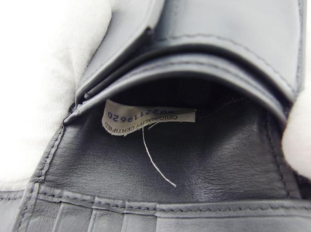 ボッテガヴェネタ BOTTEGAVENETA 二つ折り財布イントレチャート グレー 灰色 レディース 中古_8