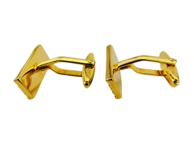 ディオール Dior カフス CDマーク スウィヴル式 ゴールド ブラック