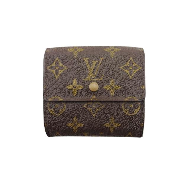 【BIGお買い物ラリー★30%OFFセール中】ルイ・ヴィトン LOUIS VUITTON 二つ折り財布モノグラム ポルトモネビエカルトクレディ ブラウン ベージュ ゴールド レディース 中古