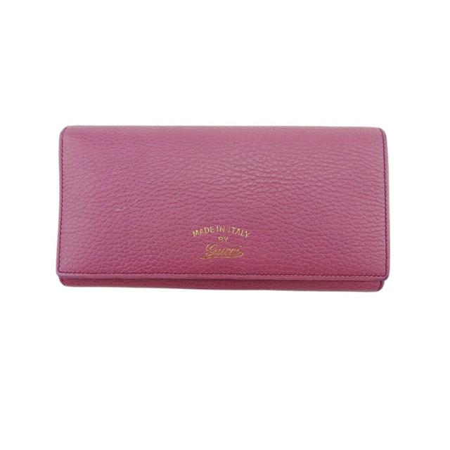 【BIGお買い物ラリー★30%OFFセール中】グッチ GUCCI 長財布スウィング パープル ネイビー ゴールド レディース 中古
