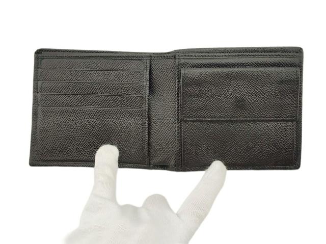 ブルガリ BVLGARI 二つ折り財布クラシコ ロゴ ブラック レディース 中古_4