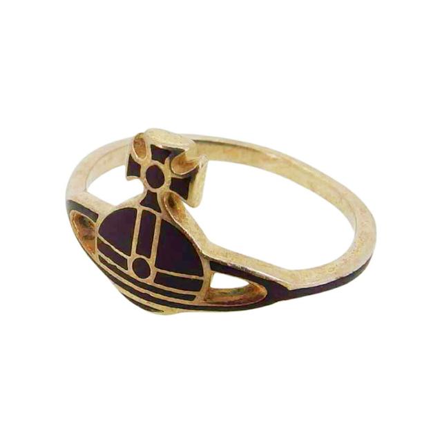 【週末タイムSALE★30%OFF】ヴィヴィアンウエストウッド Vivienne Westwood リング・指輪オーブ ♯XS 約9〜10号 シルバー ブラック レディース 中古