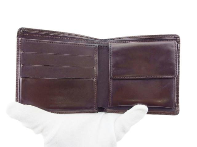 ルイ・ヴィトン LOUIS VUITTON 二つ折り財布エピ ポルトビエカルトクレディモネ ブラウン レディース 中古_4