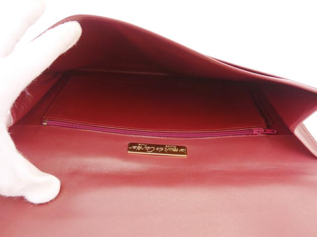 【30％OFF★土日ひと休み大売り出し】カルティエ CARTIER クラッチバッグマストライン ボルドーワイン レディース 中古