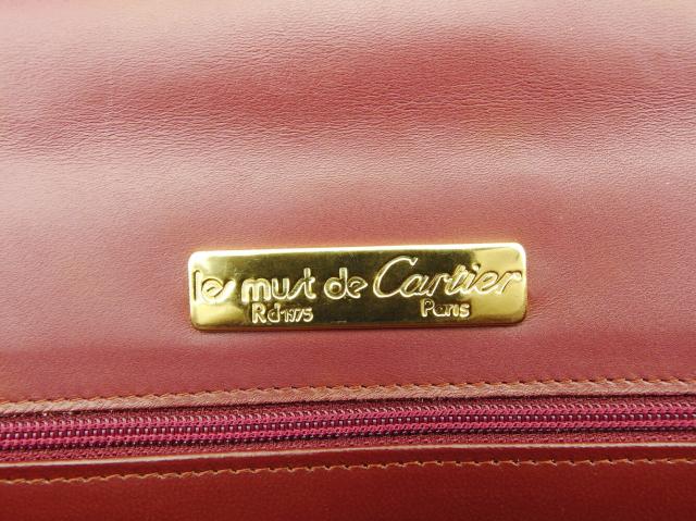【30％OFF★土日ひと休み大売り出し】カルティエ CARTIER クラッチバッグマストライン ボルドーワイン レディース 中古