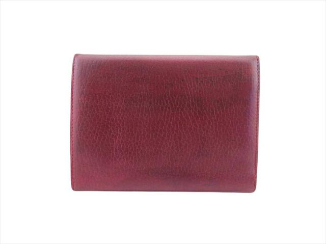 カルティエ CARTIER 三つ折り財布 マストライン ボルドー