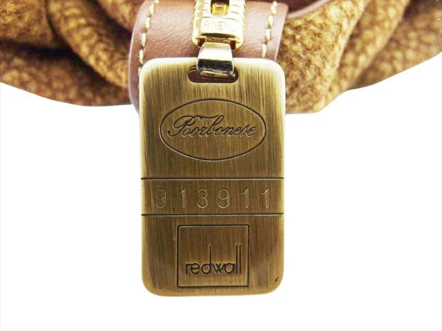 ボルボネーゼ BORBONESE ハンドバッグうずら柄 redwallタグ付き ブラウン ベージュ ゴールド レディース 中古_10