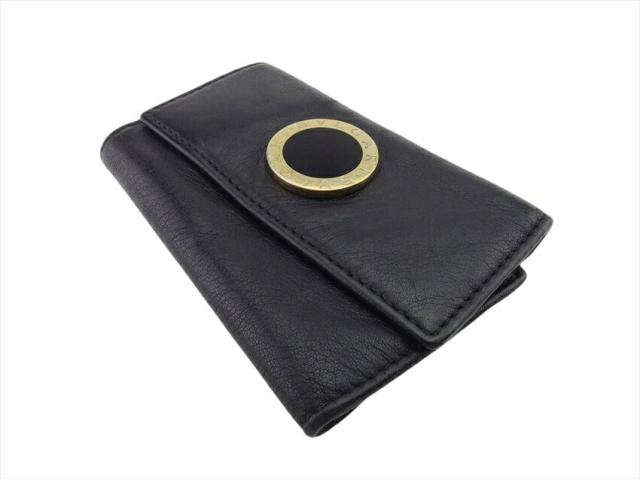 ブルガリ BVLGARI キーケースコローレ ブラック ゴールド レディース 中古_3