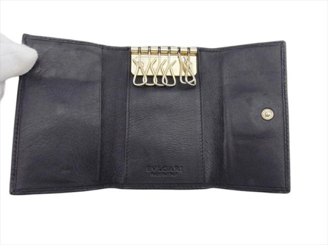 ブルガリ BVLGARI キーケースコローレ ブラック ゴールド レディース 中古_4